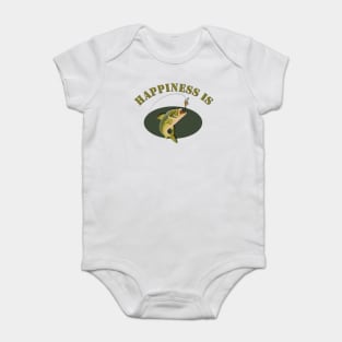 Happiness is Trout Fishing Baby Bodysuit